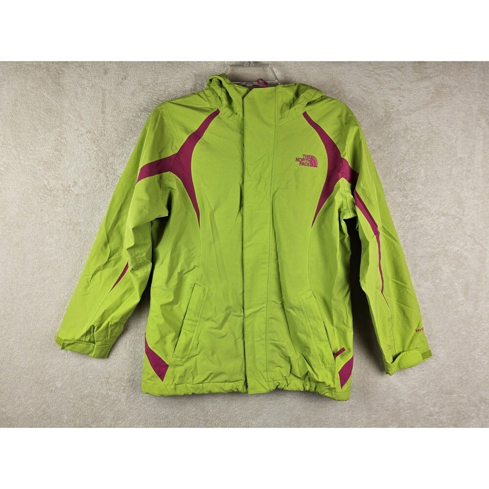 The North Face Girl's Hyvent Hooded Rain Windbreaker Jacket Size L 14/16